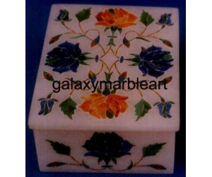 Pietra dura marble inlay box-RE3406